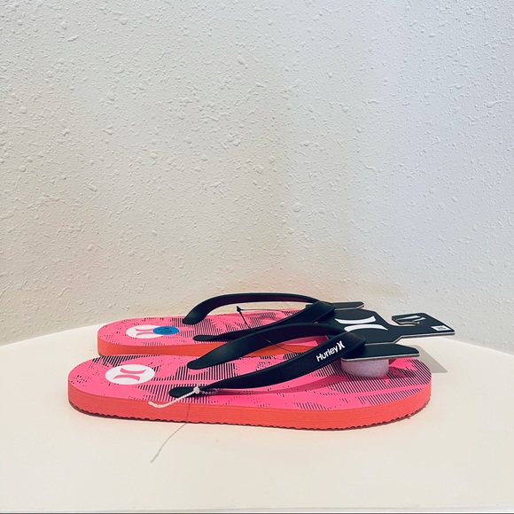 Hurley Men’s Tropical Tree Pink Flip Flops/10/NWT - Picture 6 of 6